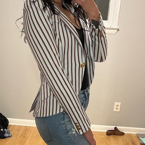 Smythe Pouf Sleeve One Button Blazer - Picture 3 of 5